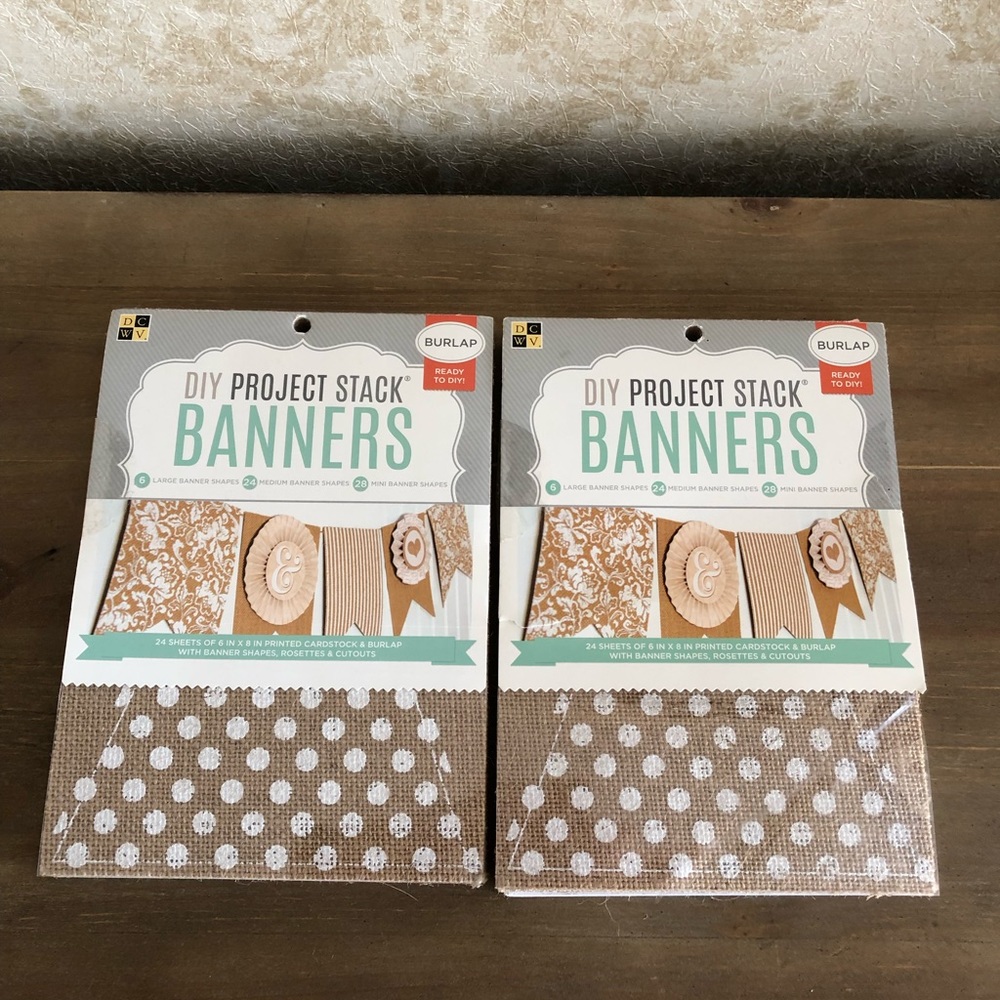 Brand new set of 2 pack DIY Project Stack Banners